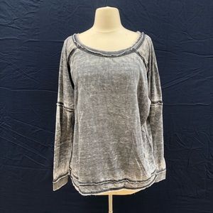 Oversized Gray Sweatshirt FREE PEOPLE.